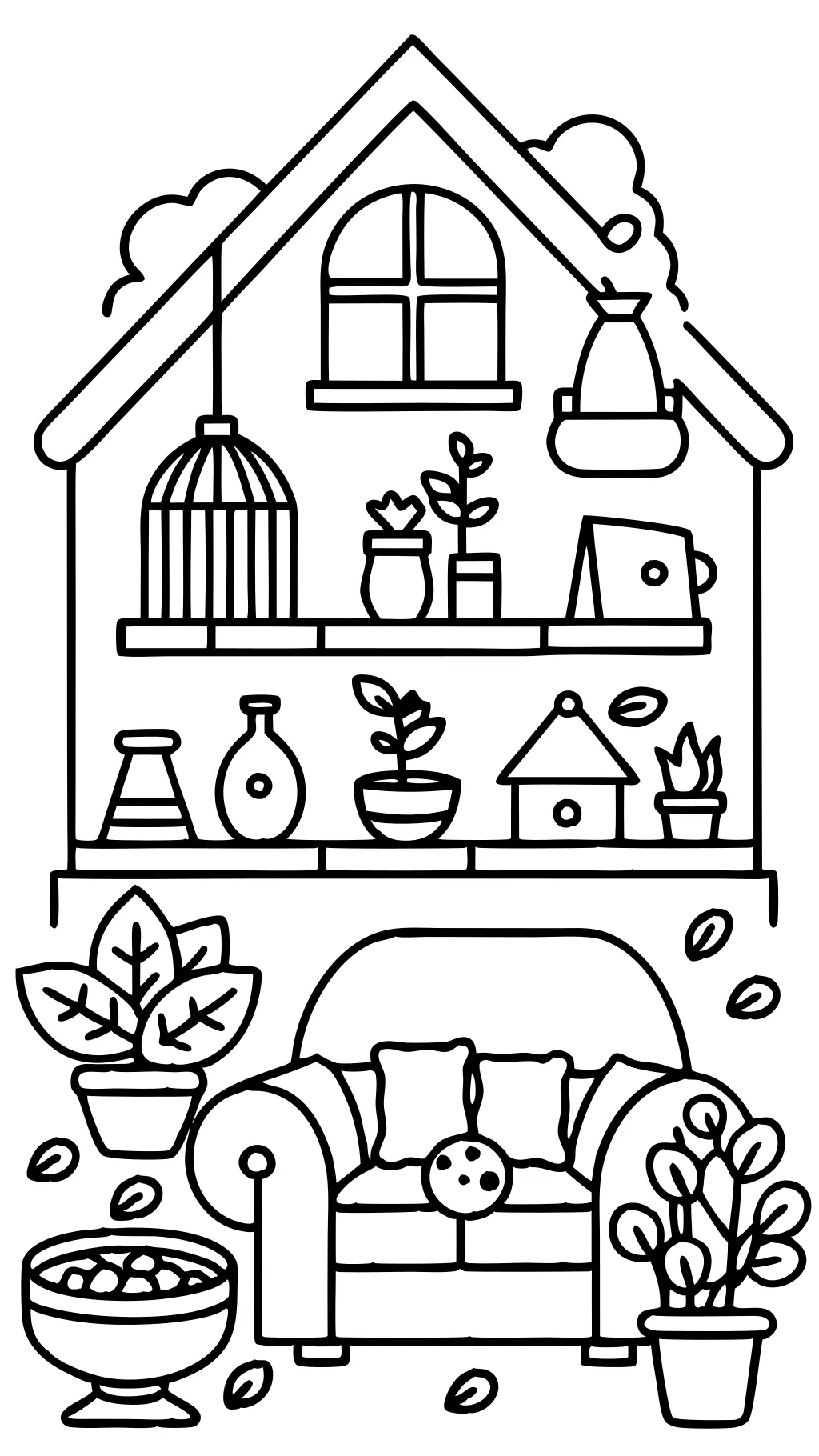 coloriages de maison